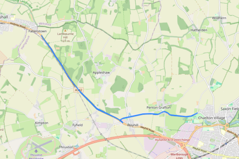 Ludgershall 10 mile TT route screenshot
