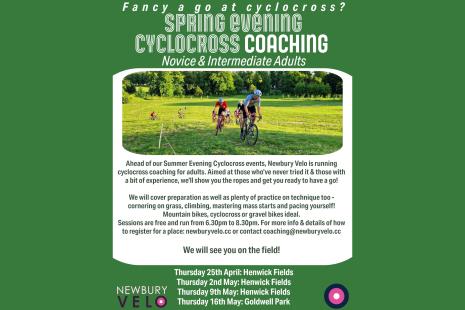 Newbury velo cyclocross coaching poster